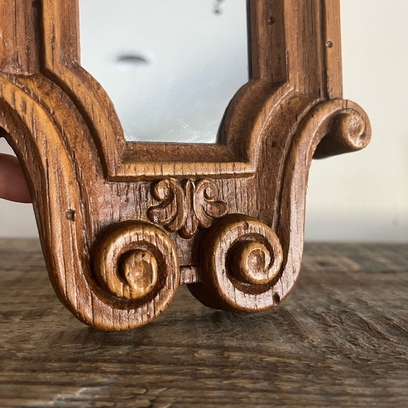 Brown scroll VTG mirror HomCo - Picture 3 of 4